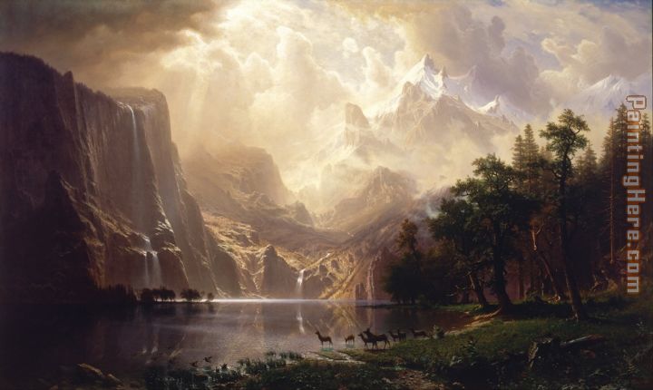 Albert Bierstadt   Among the Sierra Nevada, California painting - Kirill Albert Bierstadt   Among the Sierra Nevada, California art painting